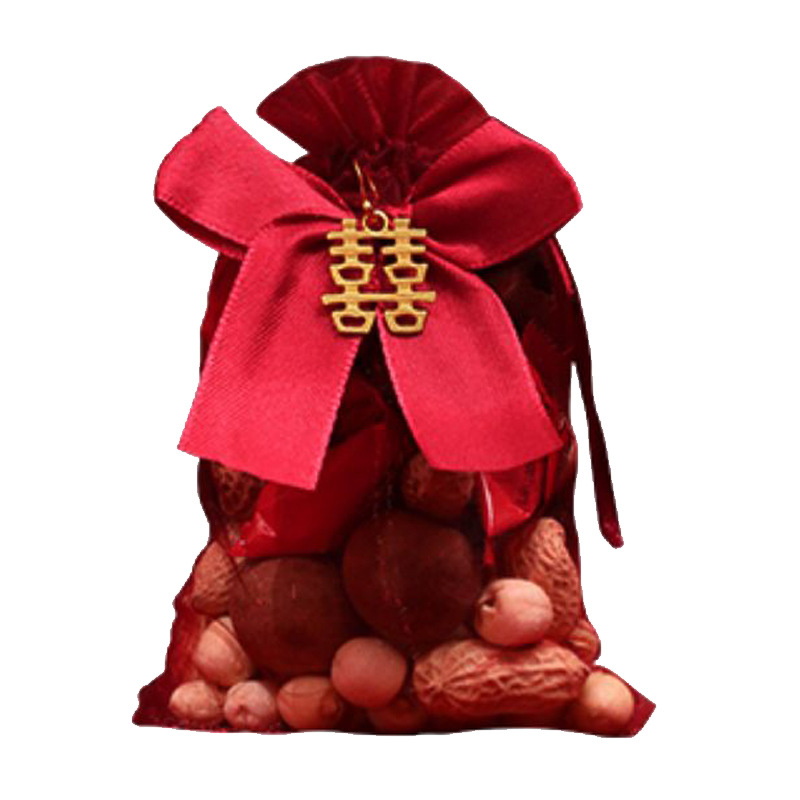 Bolsa de caramelo de boda especial bolsa de hilo de boda bolsa de caramelo de red bolsa de azúcar de hilo de red semilla de melón bolsa de azúcar de maní