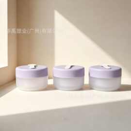 厂家现货定制勺子100g翻盖可替换内胆新款圆罐78牙卸妆膏罐pp单层