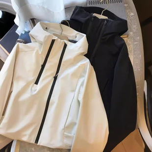 Spot high-quality fashionable and practical~ stand-alone collar hooded silhouette jacket short jacket