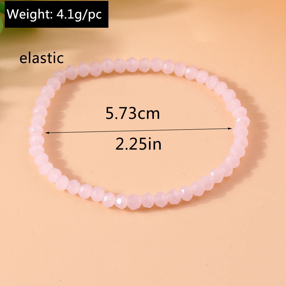 7g Weight Bracelets Classification Glass Chain Material Beaded Chain Chain Type 1 Piece Quantity Holiday, Daily Occasion Glass Material Solid Color Pattern All Seasons Season Unisex Gender Simple Style, Classic Style Style Simple Style Classic Style Solid Color Glass Beaded Chain Beaded Bracelets Wholesale 无