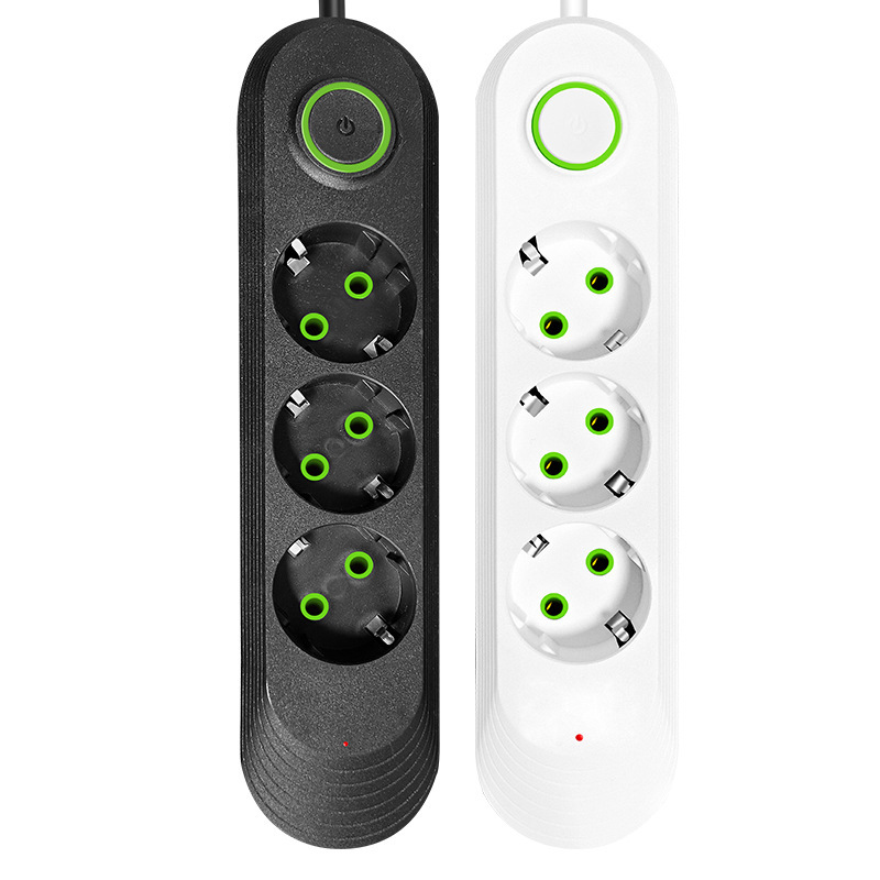 欧标插线板多功能插排带线2米欧规插座220V欧标排插家用批发