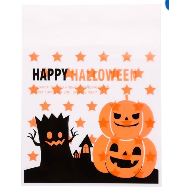 Bolsas de embalaje para dulces de Halloween y Navidad, bolsas para galletas, bolsas autoadhesivas de OPP para hornear, bolsas de embalaje para alimentos navideños
