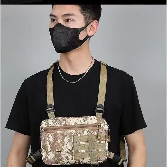 MOLLE腹帯型チェストバッグ、チェストパック、CS野戦用拡張アクセサリーバッグ、多機能撮影バッグ、軽量で通気性のあるバックパック|undefined