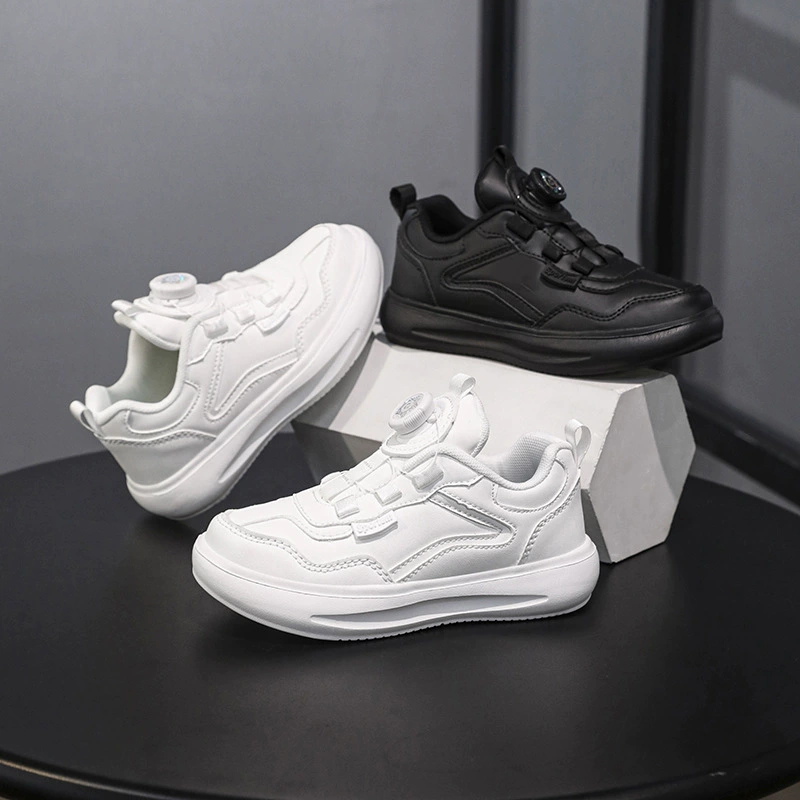 Маленькие черные туфли для детей весной и осенью новые мальчики для девочек белые кроссовки для студентов черные танцевальные туфли для мальчиков на толстой подошве