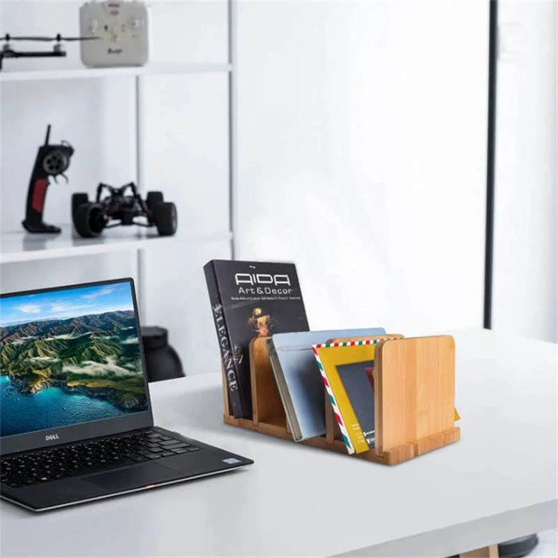 Деревянная книжная подставка настольная Книжная Полка Стеллаж для хранения студенческих книжных файлов офисная информационная стойка настольная деревянная книжная подставка
