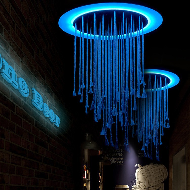 Bar de atmósfera de frasilla, bar de lluvia nocturna, bar de música colorida, bar de barbacoa, tienda de hot pot, iluminación decorativa superior