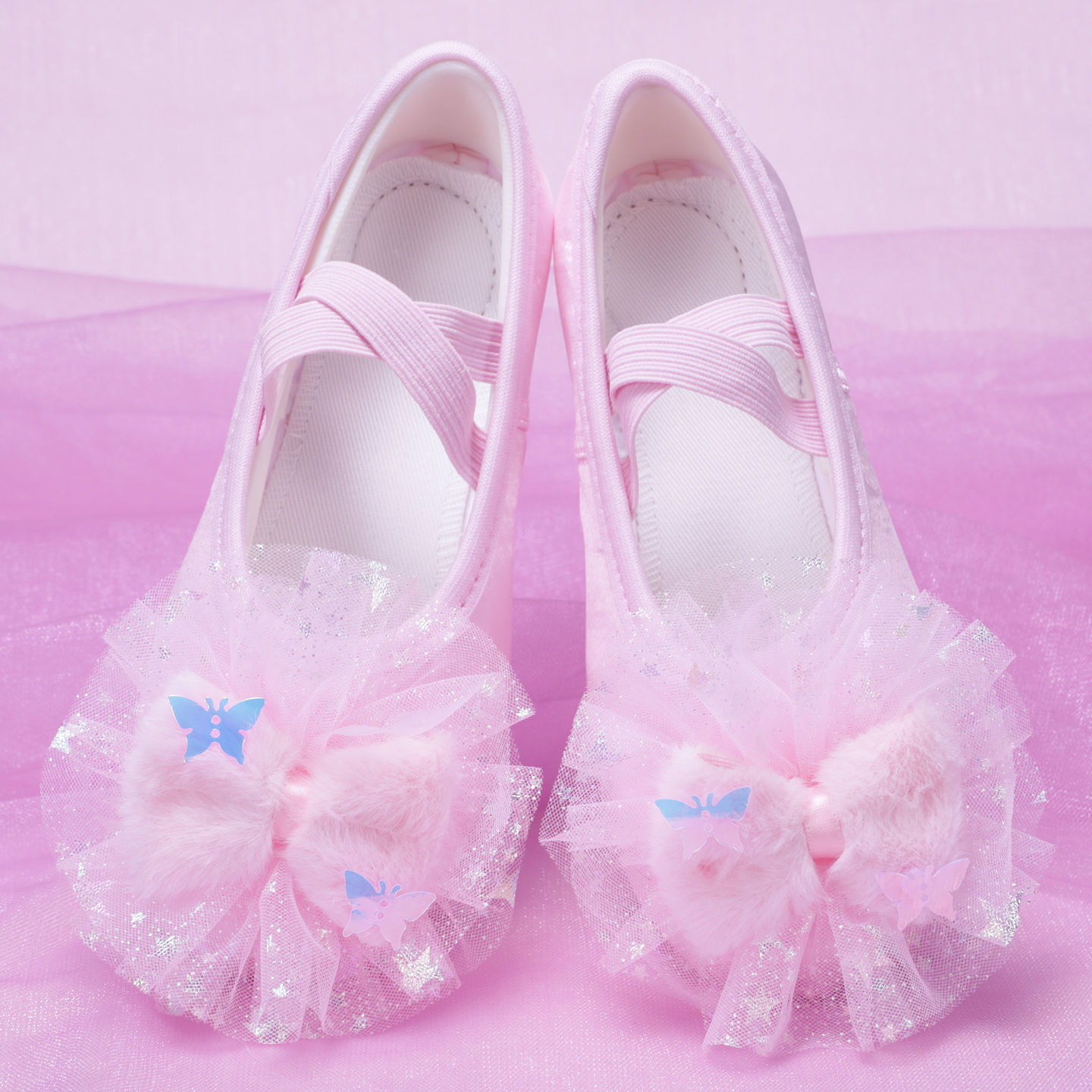 Cute Mesh Kidsren's Dance Shoes Pink Satin Ballet Body Cat Claw Shoes Performance Dance Shoes for Women 8149