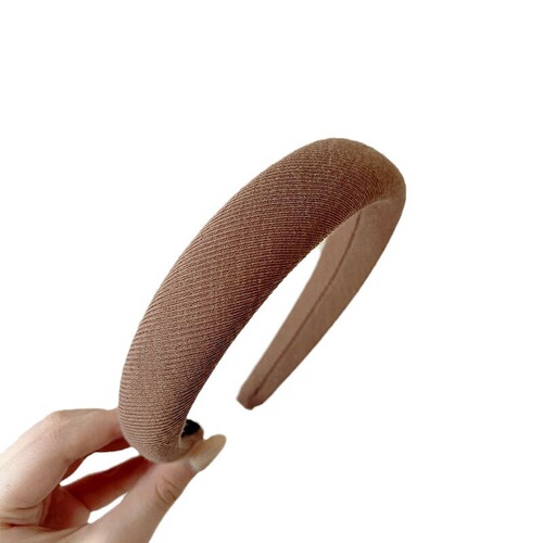 Warm sponge high skull headband women's face wash headband Korean Internet celebrity milk coffee color hair bundle pressure hairpin headwear autumn and winter