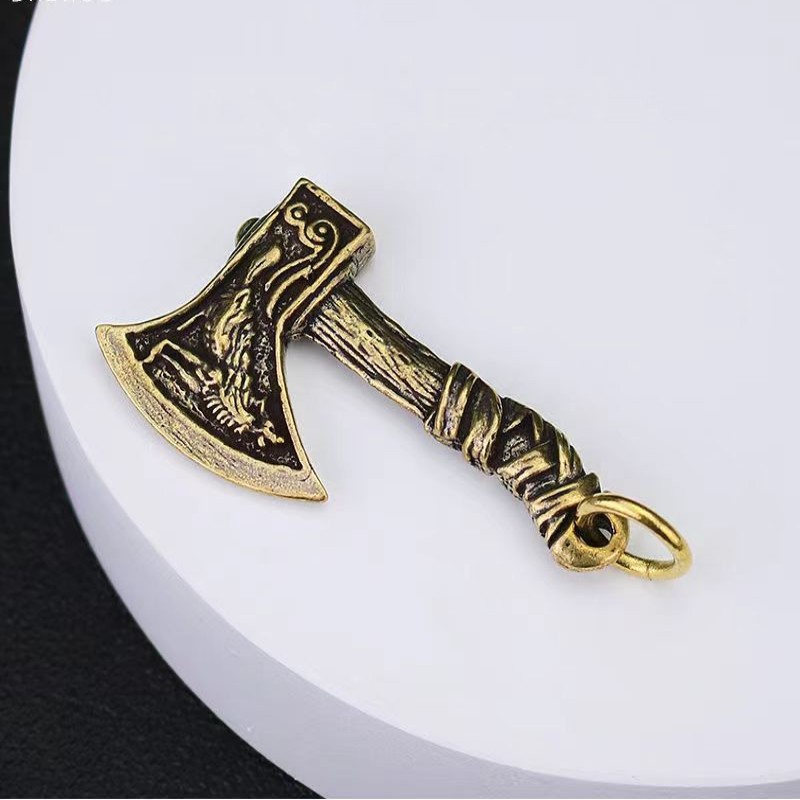 Simple Style Cool Style Axe Alloy Leather Rope Metal Irregular Plating Men's Pendant Necklace display picture 4