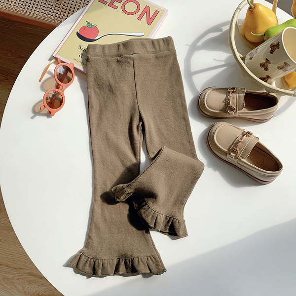 Autumn elastic fashionable retro flared trousers