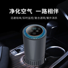 工厂代发诺比克车载除烟尘负离子空气净化器桌面紫外线杀菌消毒机