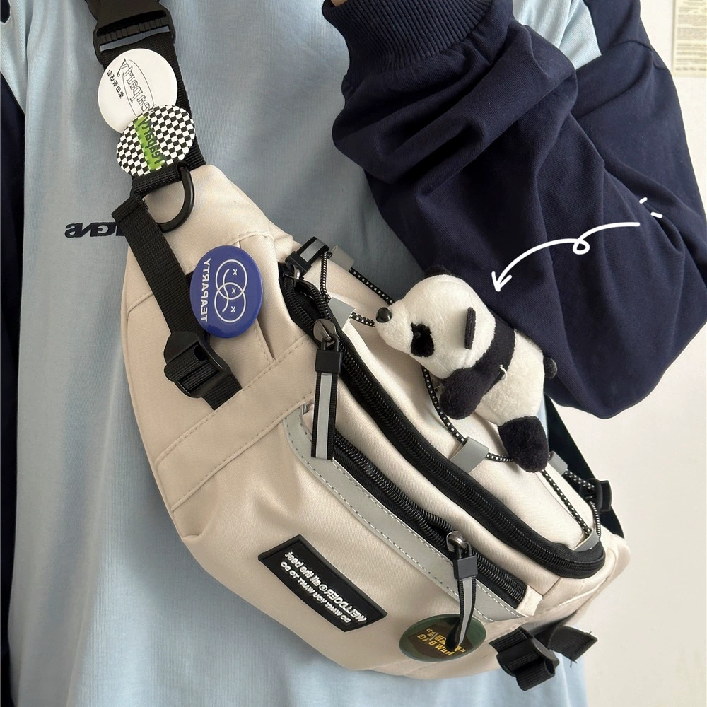 Модная нагрудная сумка в гонконгском стиле для мужчин, повседневная сумка через плечо в модном уличном стиле для рабочей одежды, японская спортивная поясная сумка для велоспорта для женщин