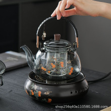 电陶炉煮茶器玻璃陶瓷煮茶蒸茶壶全家用小型黑茶煮茶炉养生壶套装