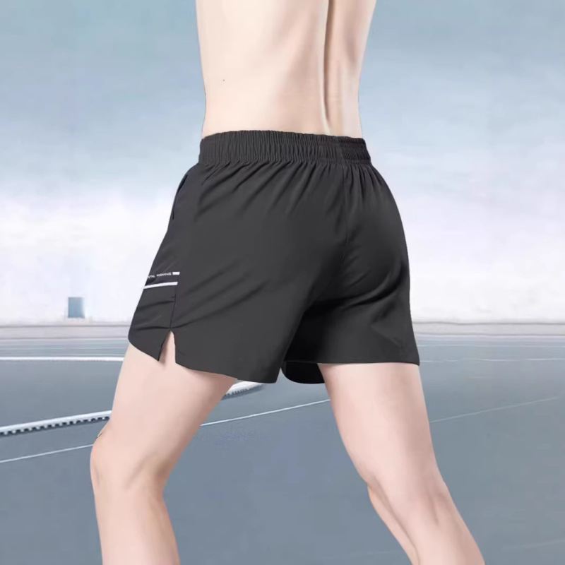 Men's Summer Sports Shorts, Ice Silk Thin Quick-Dry Fitness Training Elastic Pants, Outdoor Running Special Three-Quarter Shorts