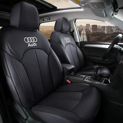 Suitable for Audi A6La4Lq5La4Lq3A6Lq5La3A7Q7 Leather Seat Cover All-Inclusive Four-Season Seat Cover Cushion (Modelə uyğun (Original) oturacaq örtükləri) - black-standard-edition-five-seats-nappa-leather-fully-surrounded-front-and-rear-rows