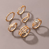 Ring, fashionable accessory, set, Amazon, suitable for import, micro incrustation