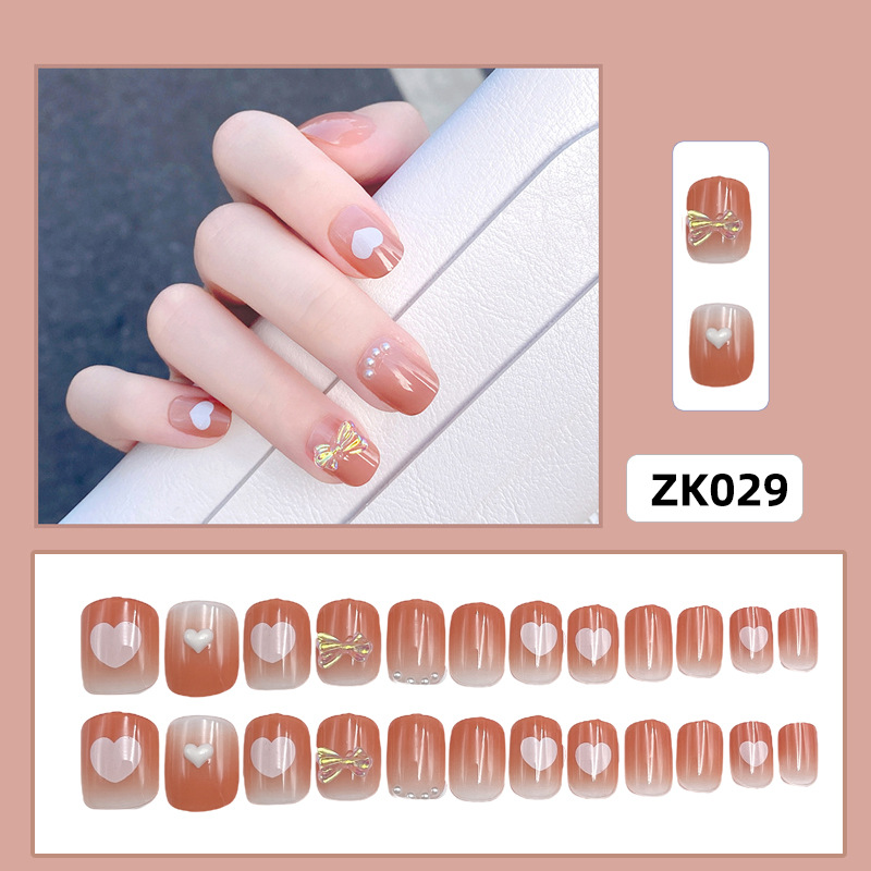 Armor con diamantes, celebridades de Internet, uñas postizas blancas populares, parches de uñas al por mayor, ballet largo desmontable terminado