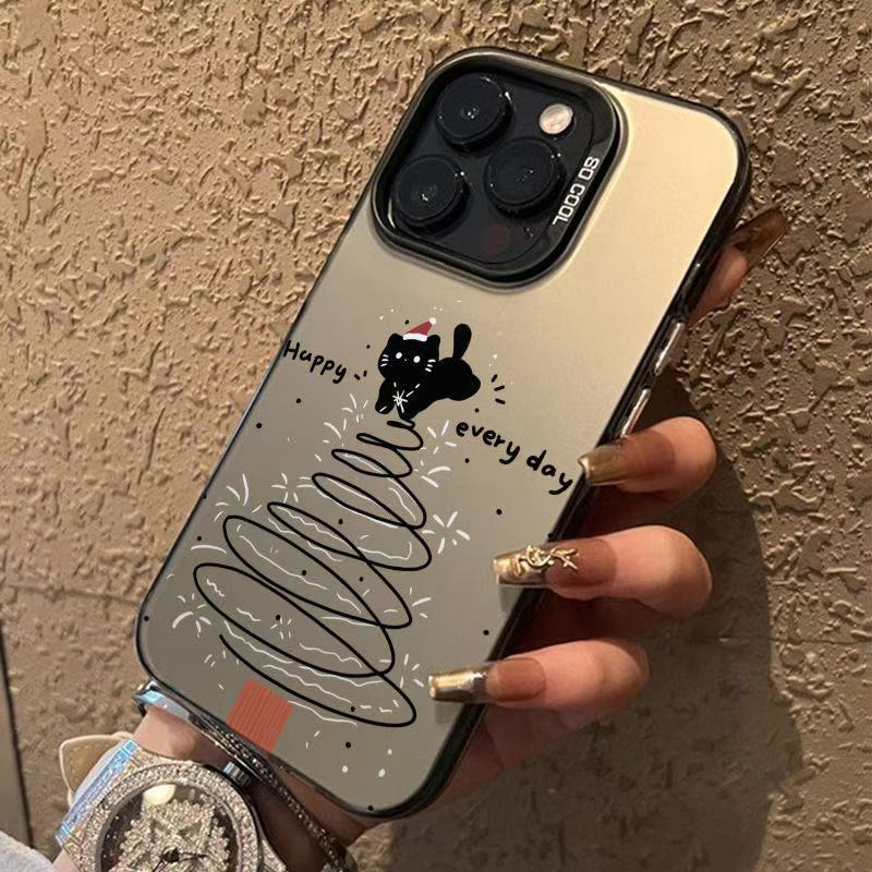 Nuevo gato Navidad para iphone16 funda para teléfono móvil Apple 15promax/14 anti-caída 13pro1 2/11x