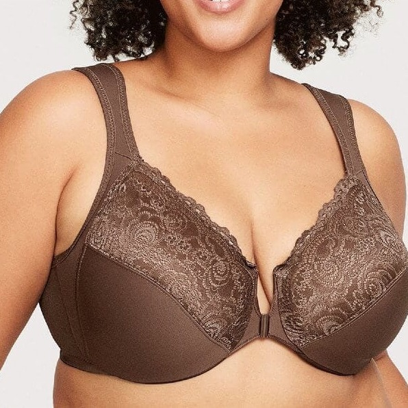 2025 Cross-Border Tiktok Amazon Popular Front Button Women's Bra with Steel Ring Push-Up Intimates for Women Glamoris