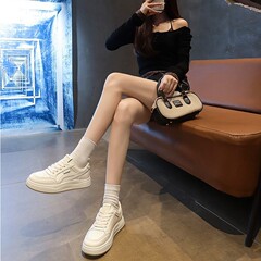 跨境真皮小白鞋女2025秋季新款百搭透气休闲运动单鞋时尚德训鞋女