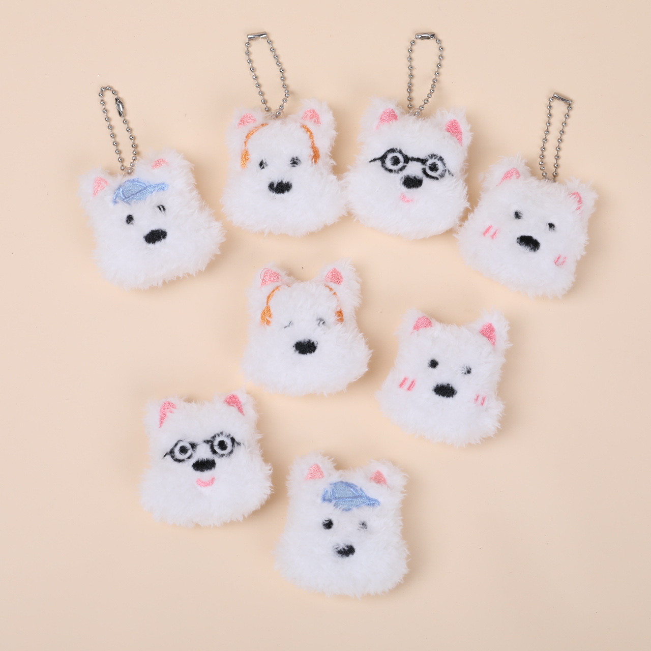만화 봉제 웨스트 하이랜드 개 인형 강아지 브로치 DIY 헤어 액세서리 의류 슬리퍼 양말 액세서리 휴대 전화 케이스