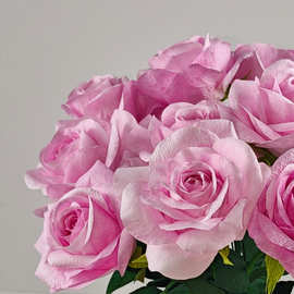 浮染纸月季花高级插花花材假花仿真花批发手工花成品纸艺花