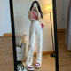 885 Vintage Hong Kong Style High Waist Wide Leg Jeans Women's Short Loose Straight Dummy Pants