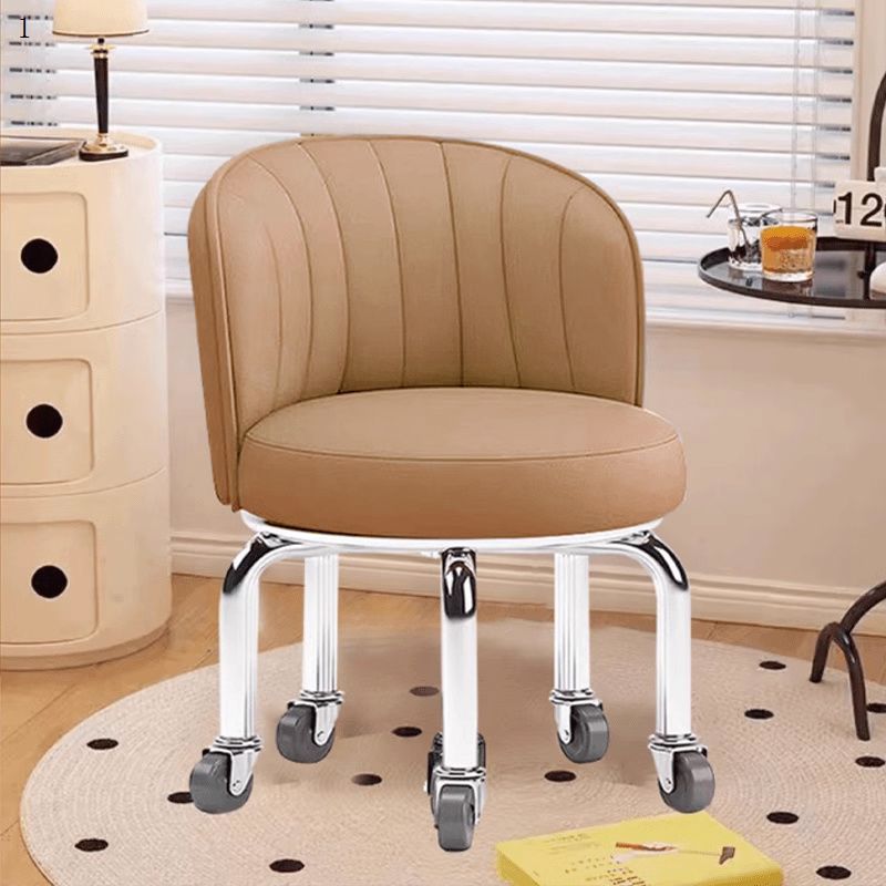 Wheeled Stool for Home Use with Backrest, Shoe-Changing Stool, Seam-Stitching Stool, Mobile Low Stool, Children's Learning Chair with Backrest, Carefully Selected Products