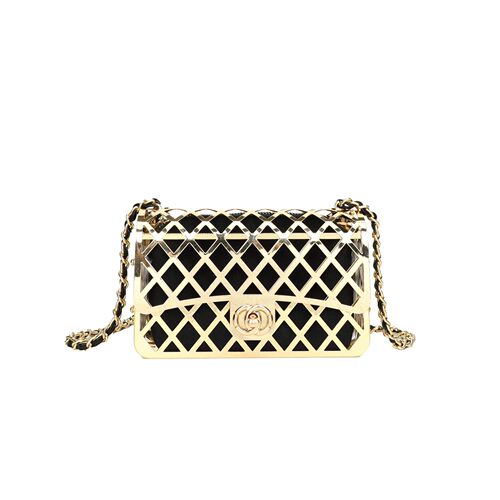 Metal Small Bags New  Summer European and American Fashion Hollowed-Out Personal Evening Small Chanel-style Women's Crossbody Metal Bag