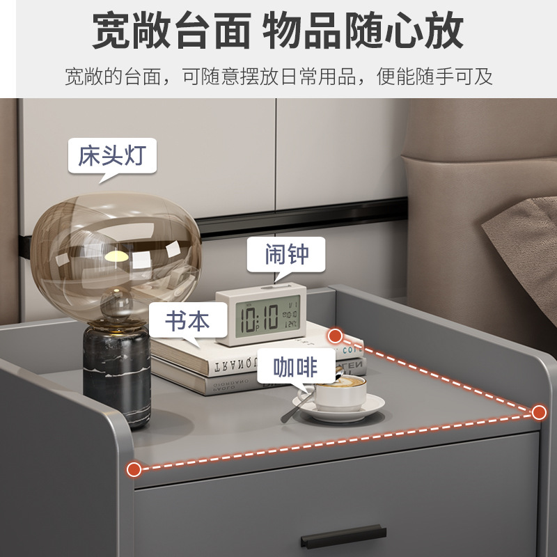 Mesita de noche moderno minimalista dormitorio gabinete de noche pequeña cama de la cola pecho de cajones gabinete de almacenamiento de alto grado