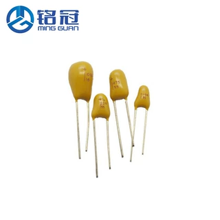 供应国产CA42直插钽电容 3.3UF35V 35V335K 黄色钽电容 P2.54MM