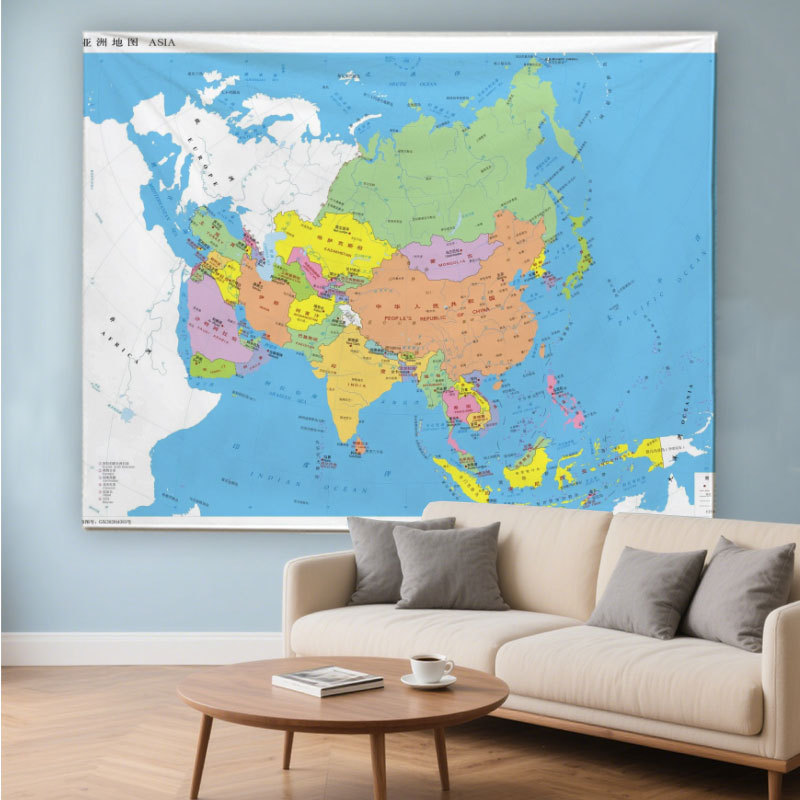 世界地図の壁掛け布、背景布、装飾、リビングルーム、寝室、ベッドサイド、写真撮影の背景、高級感のある壁掛け布|undefined