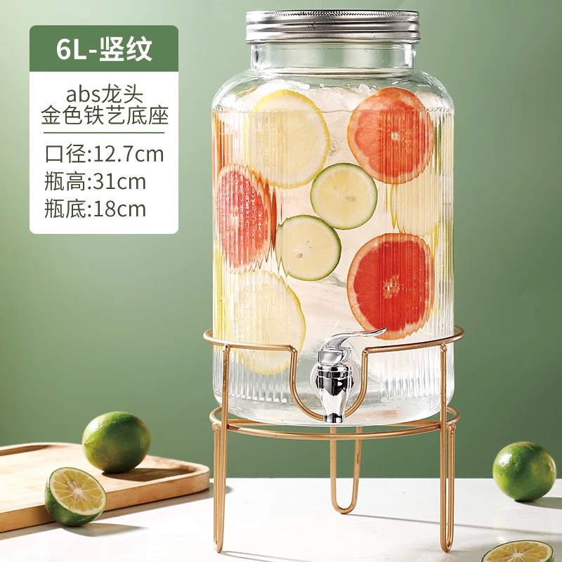 En nombre del barril de Cola, barril de bebida de cerveza, barril de vino de barman, barril de té de frutas con grifo, barril de jugo, contenedor, botella de vidrio