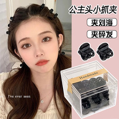 プリンセスヘッドミニヘアクリップ、ネットセレブ、高見えするサイドの小さな前髪、額の細かいヘアクリップ、編み込みヘアクリップ、ヘアアクセサリー