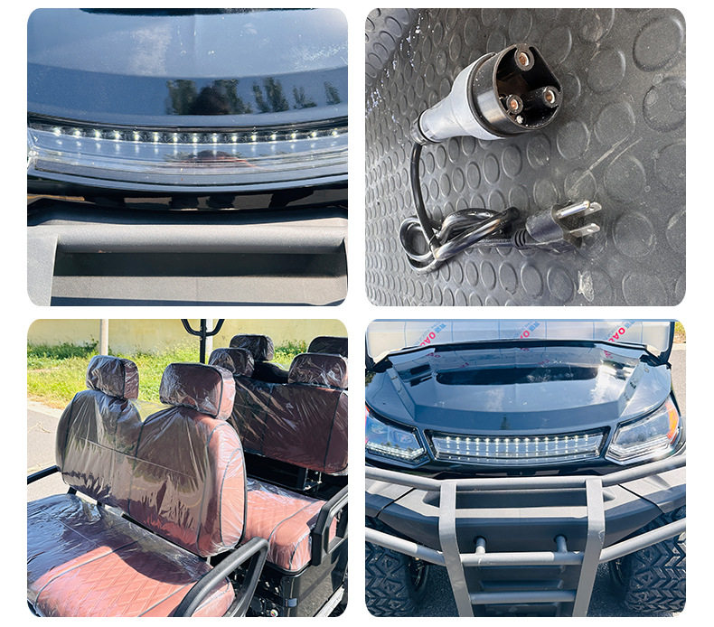 Electric Golf Cart Tourist Attraction Four-Wheel Sightseeing Car Factory Direct Sales Foreign Trade Export 6 Seats Cross-Border