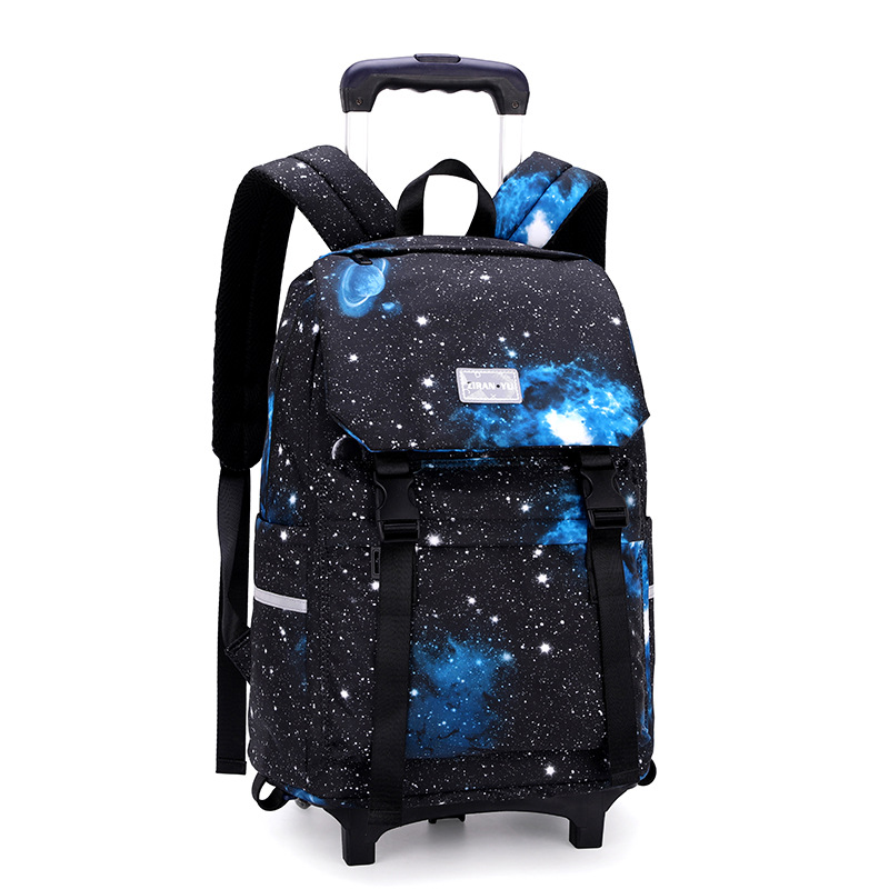 Estudiante de escuela secundaria de estilo coreano hombres y mujeres subiendo escaleras Schoolbag impresión estudiante de escuela primaria trolley grado 2, 3, 4, 5, 6