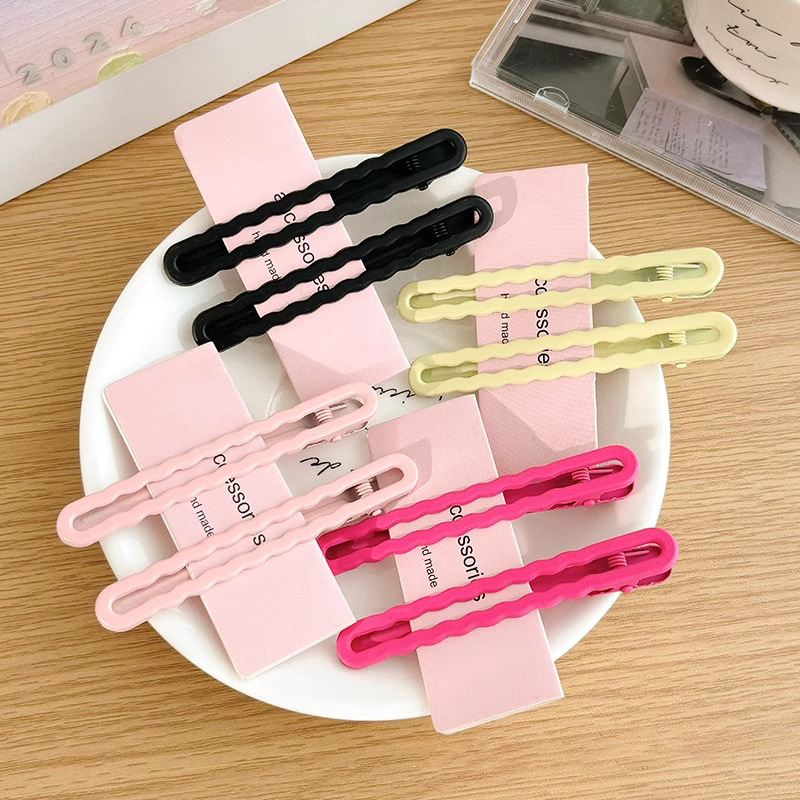 Simple ondas en una palabra clip de cabello frente lateral clip de cepa detrás de la cabeza cabello rotos bb clip de cabello