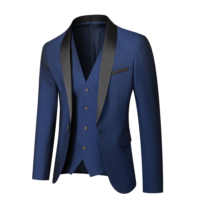 Traje casual de negocios de los hombres simples europeos y americanos traje de boda de los hombres vestido de novio Hall traje slim fit traje de tres piezas de los hombres