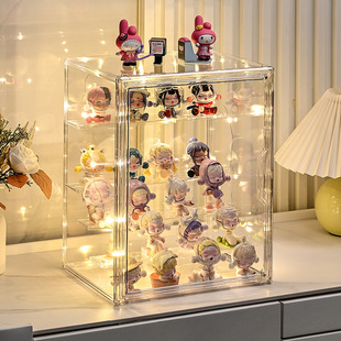 Li Brand Display Rack Humanoid Ornaments Storage Box Barker Peripheral Hand Display Cabinet High Transparent PET Blind Box Storage Cabinet