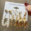 Earrings from pearl, set, pendant, Aliexpress