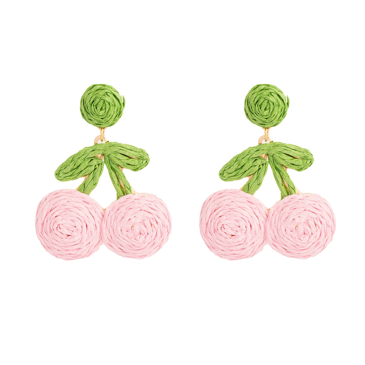 Woven brand cute earrings handmade, boho style, flowered