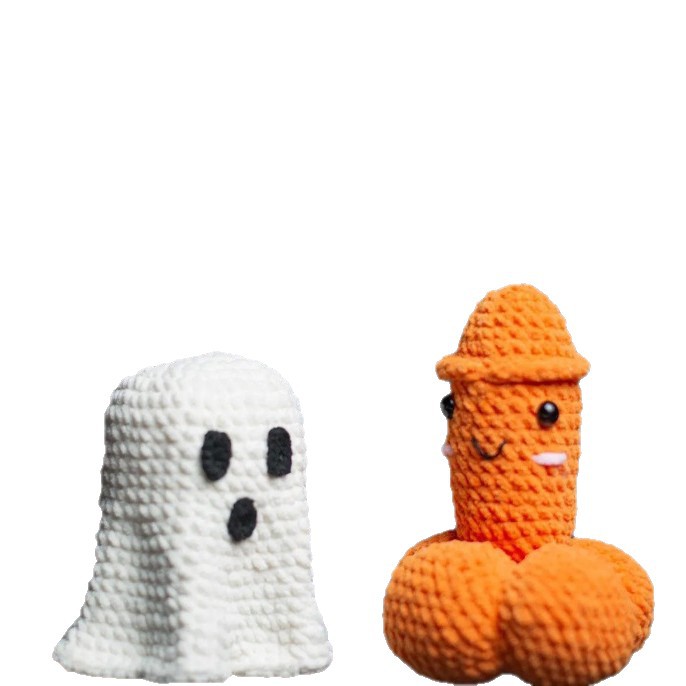 Calabaza de Halloween tejida a mano, adorno de fantasma para regalo