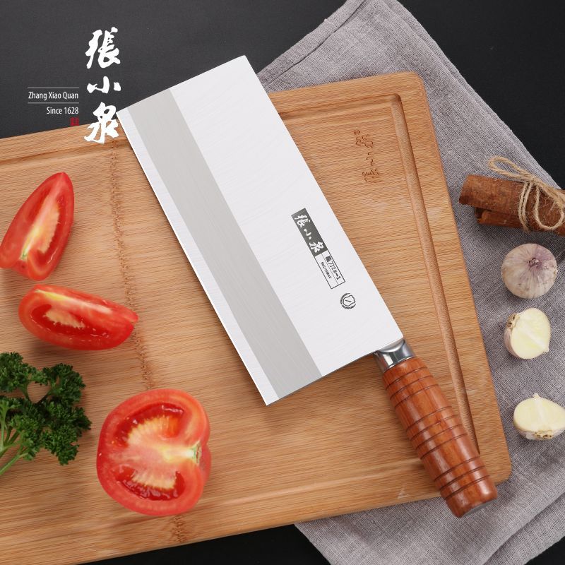 정품 Zhang Xiaoquan 야채 절단 뽕나무 칼 스테인레스 스틸 가정용 주방 칼 야채와 고기 절단 요리사를위한 특수 단조 슬라이스 칼