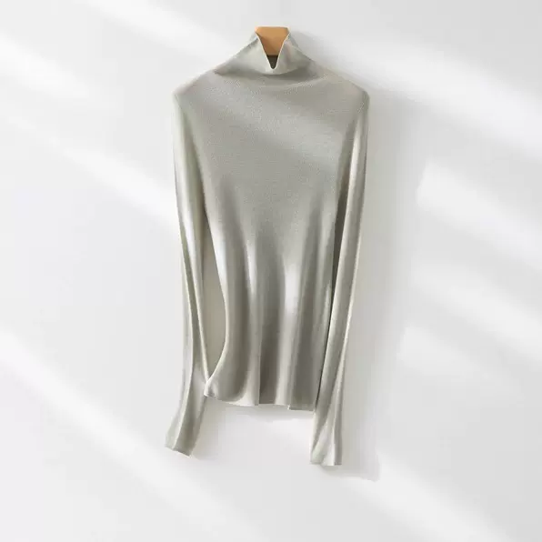 2025浙江濮院羊毛衫女杨子纱高领套头针织内搭一体成衣打底羊毛衫