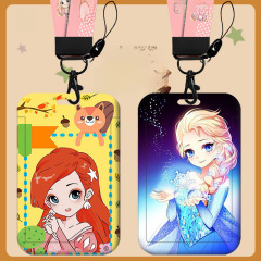 INS wind push card holder cartoon princess bus subway student pick-up card holder access control meal card work card holder