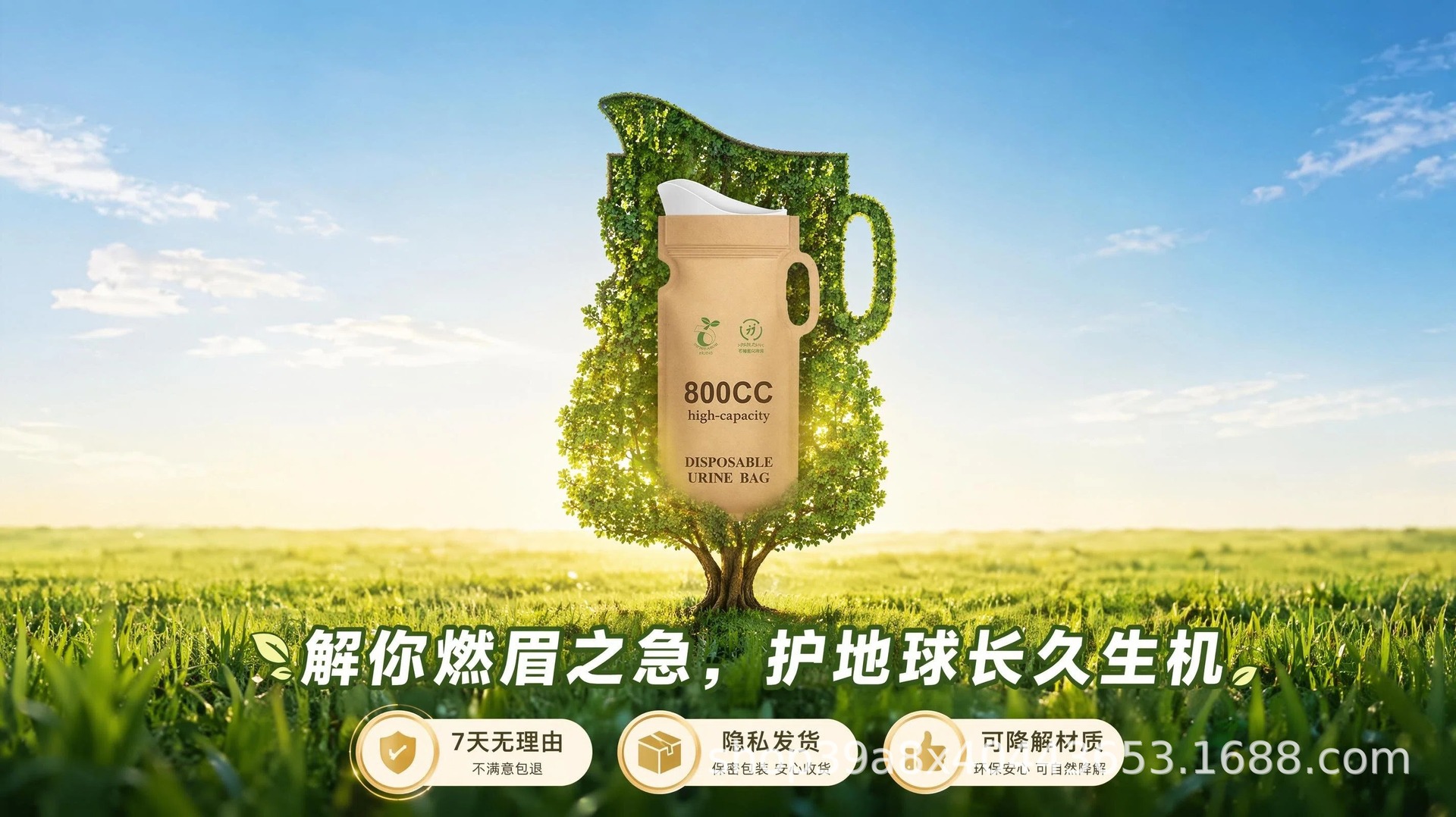 Disposable Portable Urine Bag, Biodegradable, Suitable for Travel, Vomit Bag, Car Use, Eco-Friendly