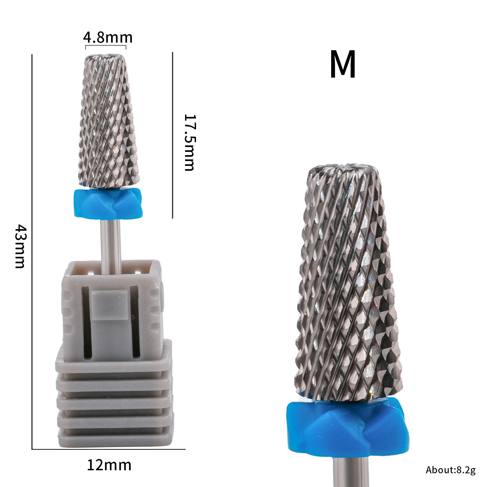 Cabeza de molienda de acero de tungsteno para uñas, dientes cruzados cinco en uno, dientes de cabeza, descarga rápida de pegamento duro, piel muerta, cabezal de molienda de alta calidad