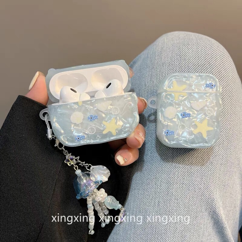 Ins Summer Shell Star Fish Protective Case for Airpodspro3 Apple 3Rd Generation 4 Bluetooth Earphone Case 5