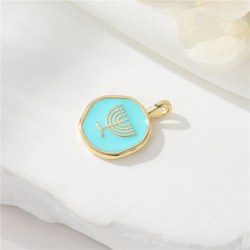 Buddha Pattern 1 Piece Copper Gold Plated Buddha Pendant