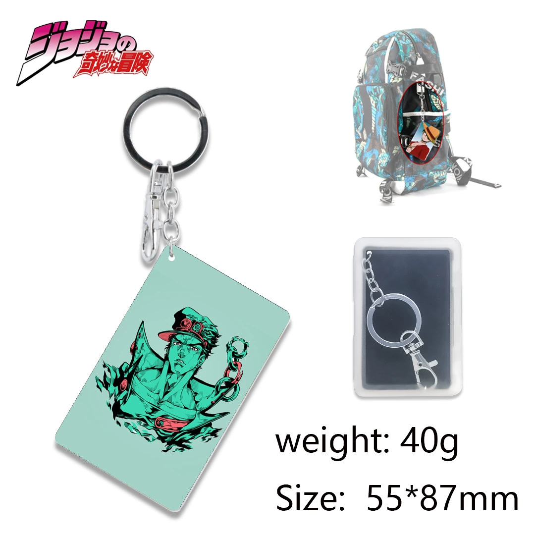 Рюкзак-кинематограф_JOJO's Bizarre Adventure Аниме Мультфильм Модный кошелек Подвеска Брелок Тэг Простое украшение Изображения